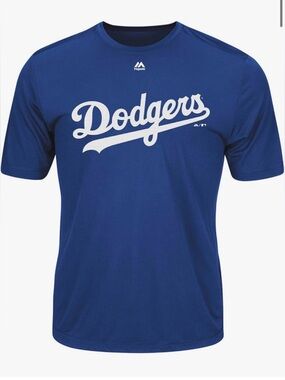 Majestic LA Dodgers Cool Base Blue Performance T-Shirt 2XL NWOT